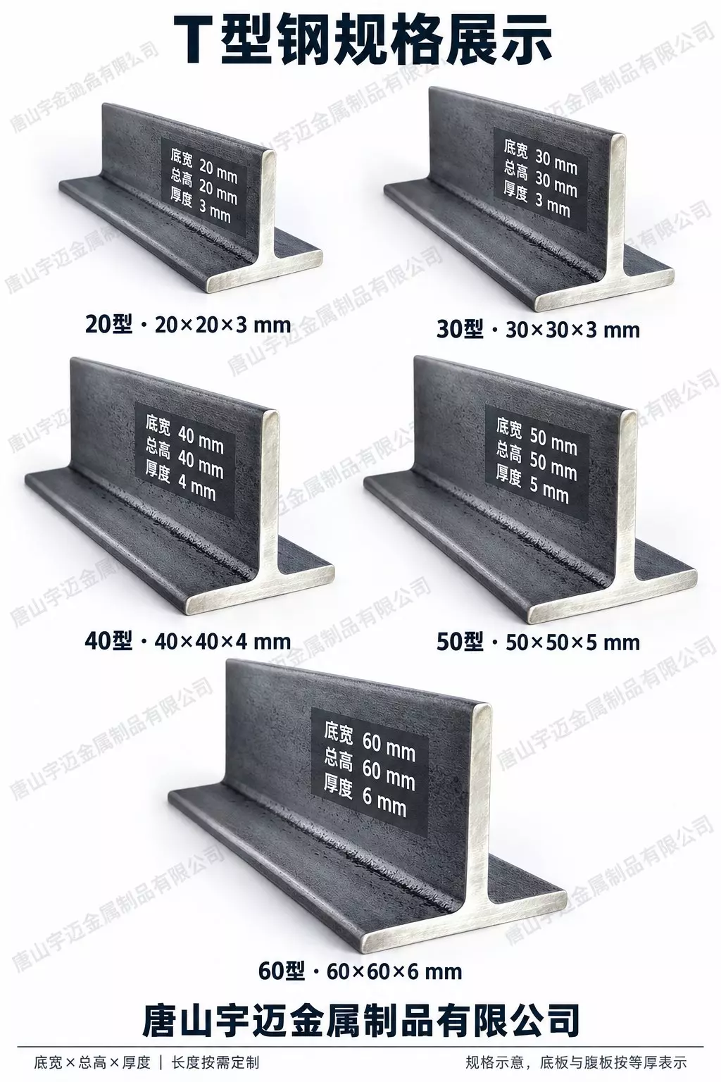 Custom T Section Steel and Laser Cut Parts 20–60 mm